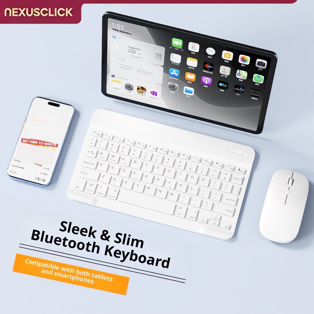 Android Tablet Gaming Accessories - NexusClick Bluetooth Keyboard and Mouse For