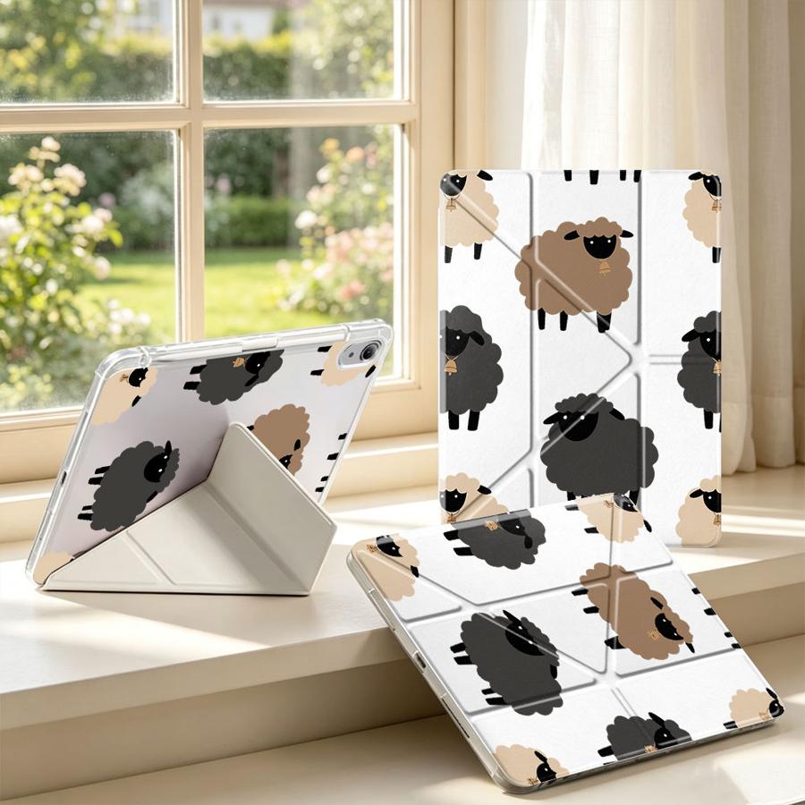 Tablet S9 Fe Accessories - Fluffy Black & White Sheep Tablet