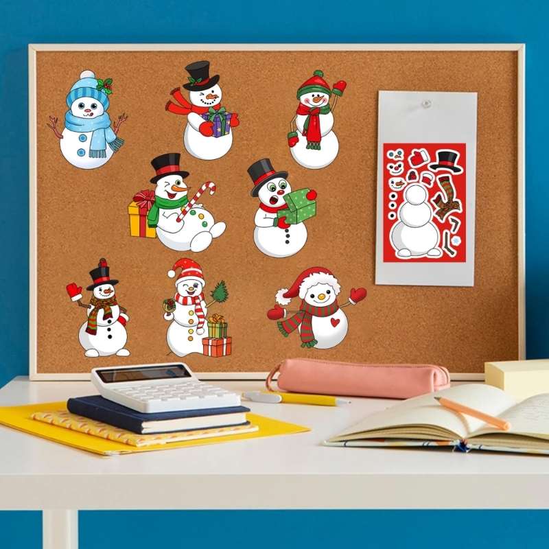 Best Tablet Accessories - Christmas Snowman Decorative Stickers 24pcs Waterproof