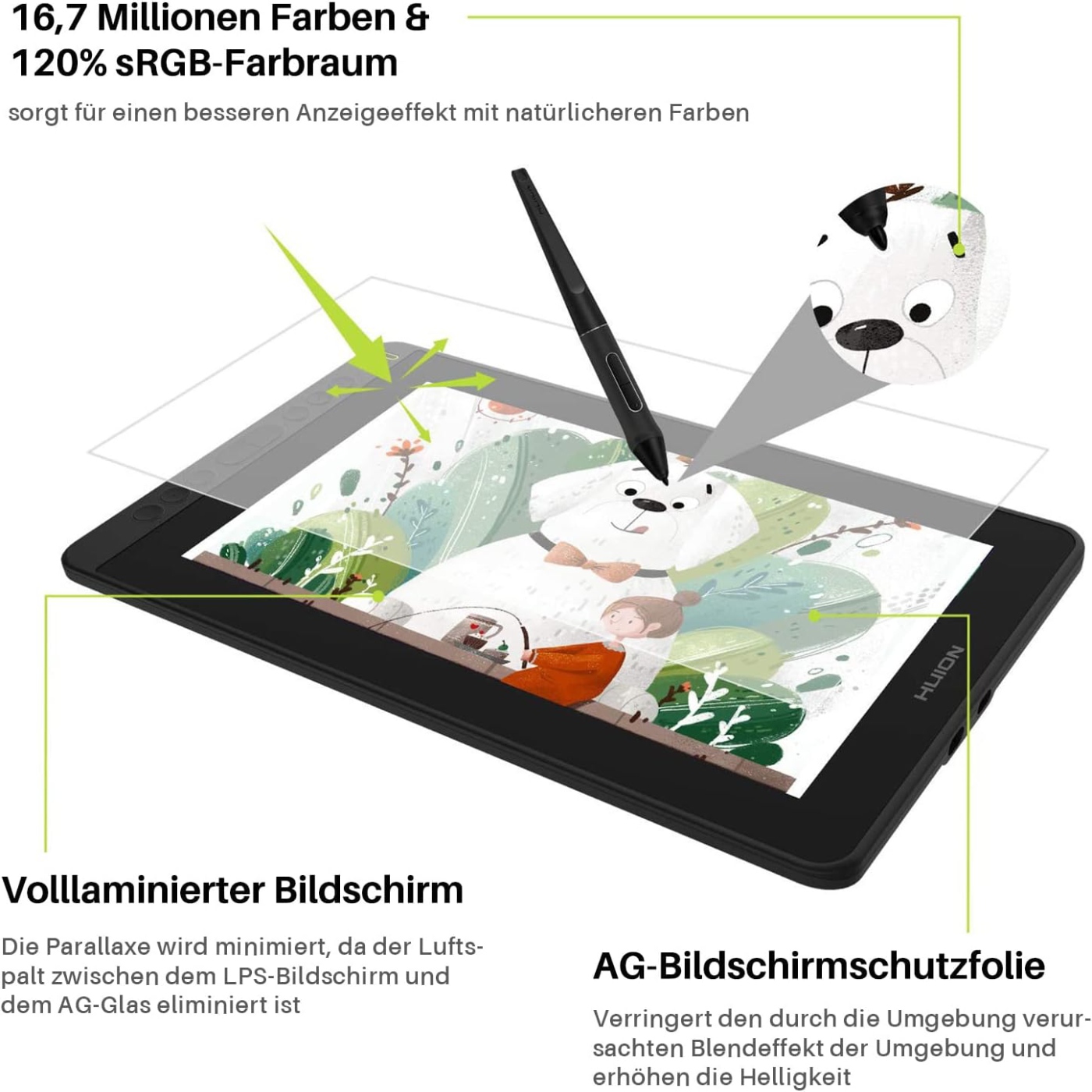 HUION Kamvas 12 11.6 Inches Dr - Graphic Tablet Accessories recension och pris