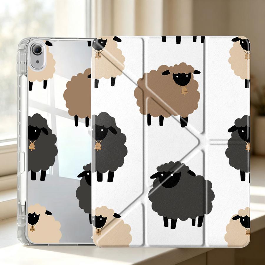Fluffy Black & White Sheep Tab - Tablet S9 Fe Accessories recension och pris