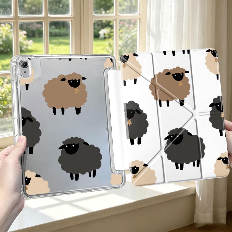 Fluffy Black & White Sheep Tab - Tablet S9 Fe Accessories recension och pris