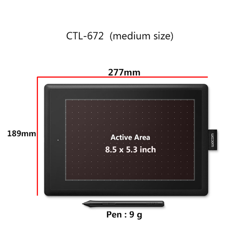 Wacom CTL-672 10.9x7.4 Ins Gra - Graphic Tablet Accessories recension och pris