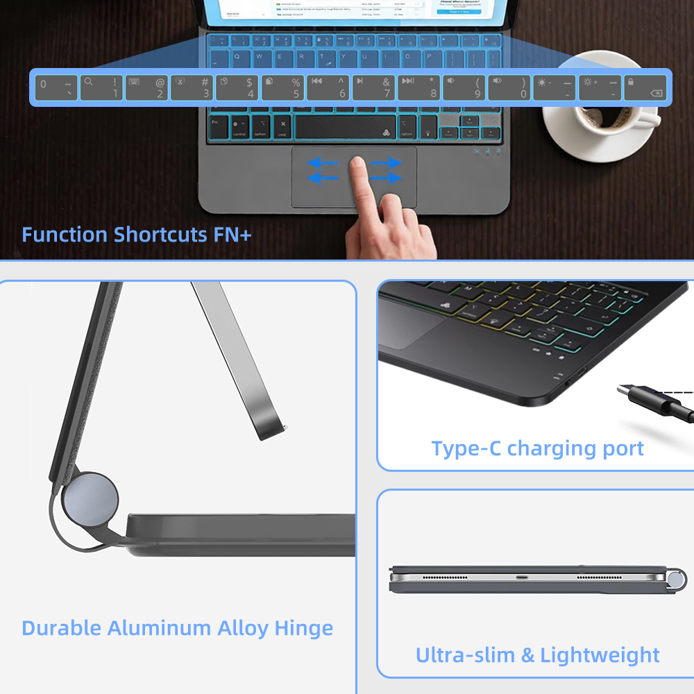 Wireless Backlit Keyboard Case - Tablet Keyboard Case recension och pris