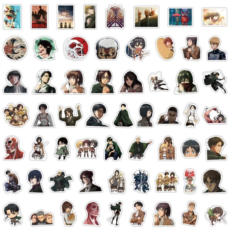 60Pcs Attack on Titan Anime St - Tablet Cute Accessories recension och pris