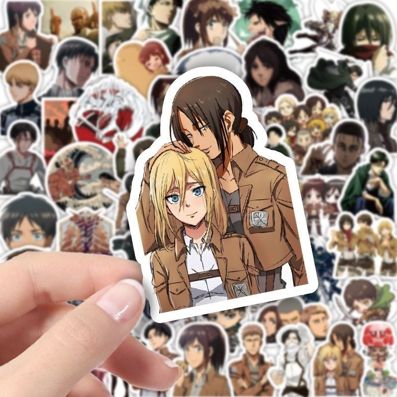60Pcs Attack on Titan Anime St - Tablet Cute Accessories recension och pris