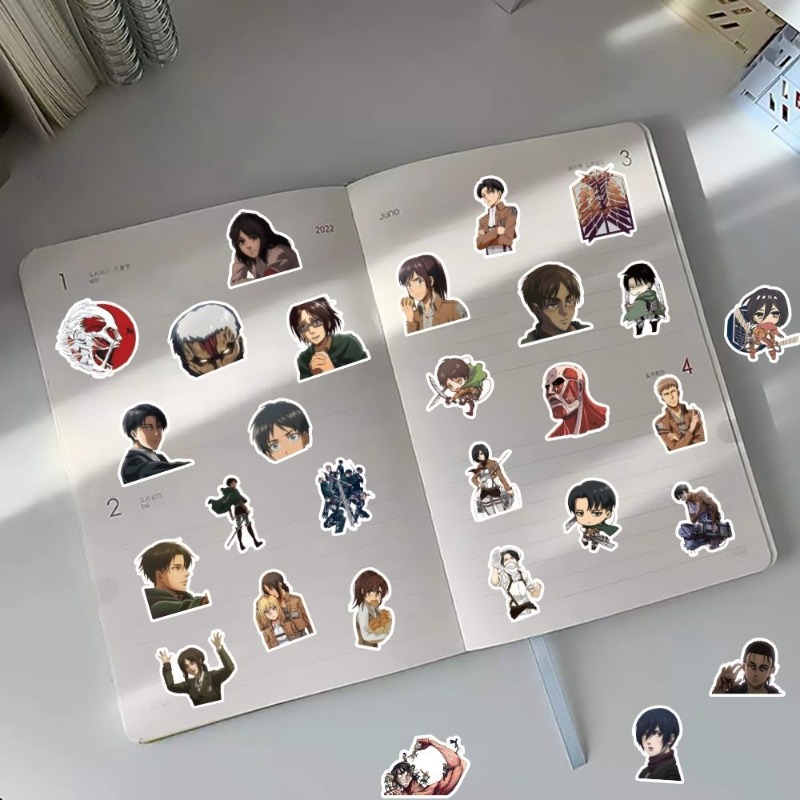 60Pcs Attack on Titan Anime St - Tablet Cute Accessories recension och pris