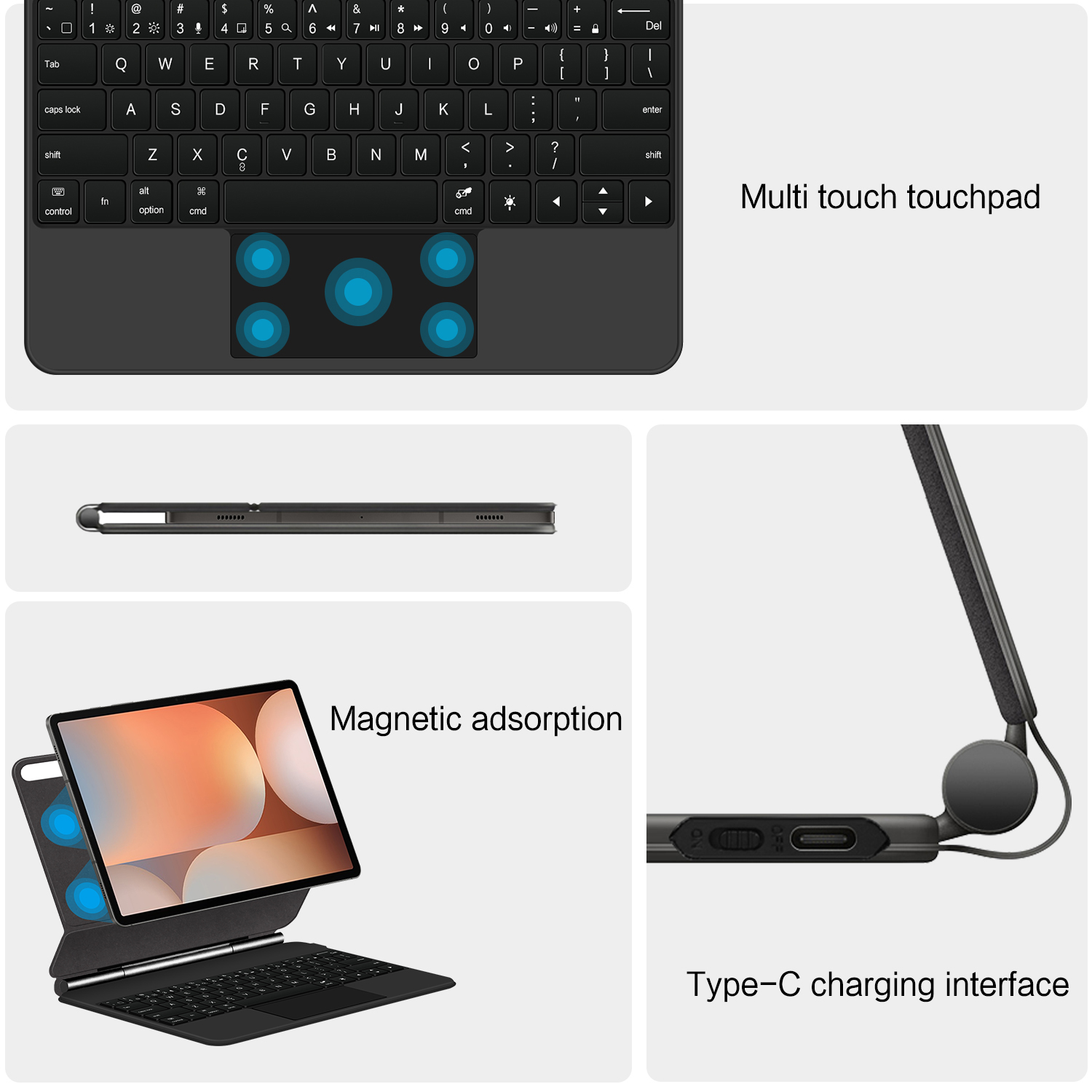 Magic Magnetic Keyboard for Sa - Tablet Keyboard Case recension och pris